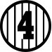 Yankees Retired Number 4 Lou Gehrig
